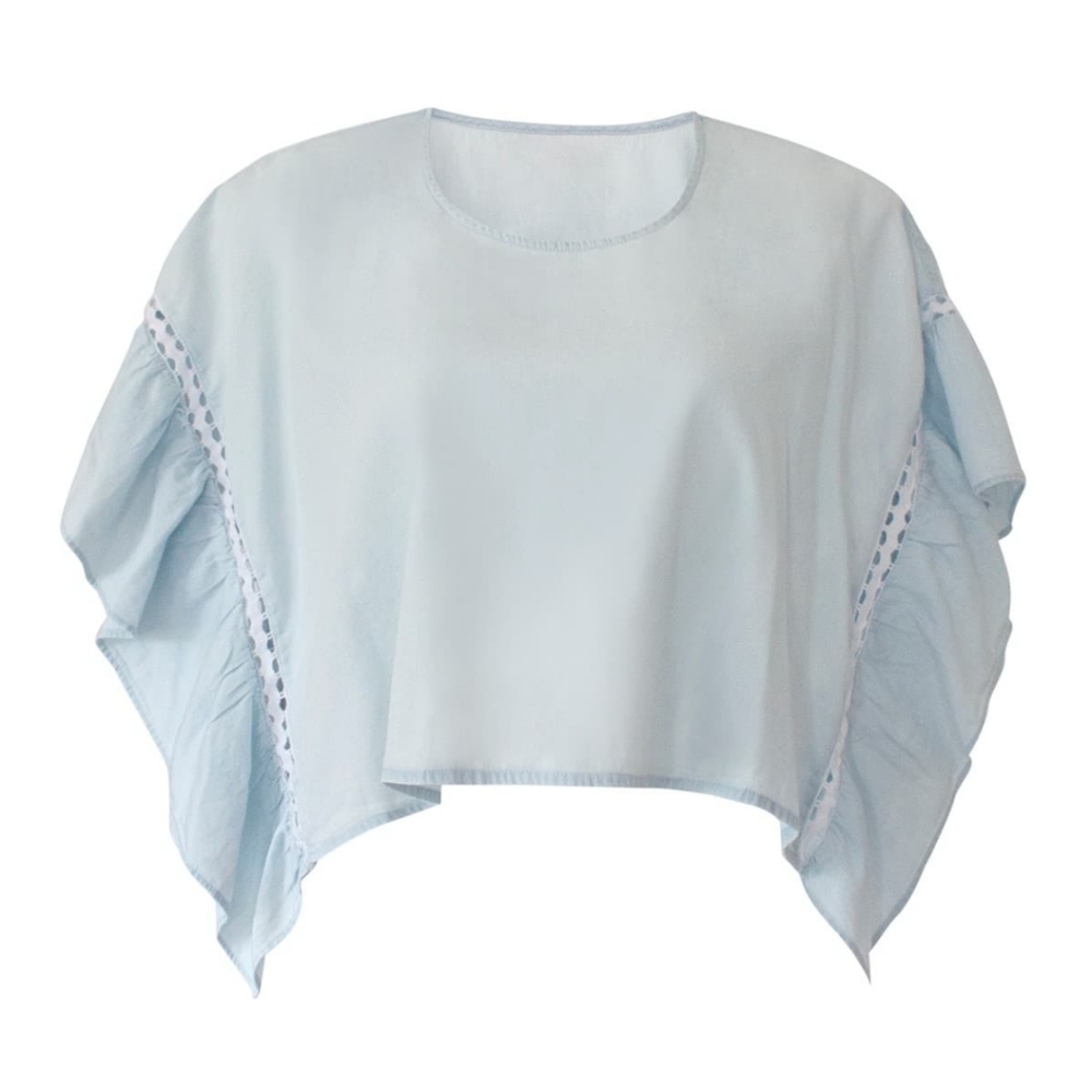 BCBGeneration Blue Cotton Croptop
